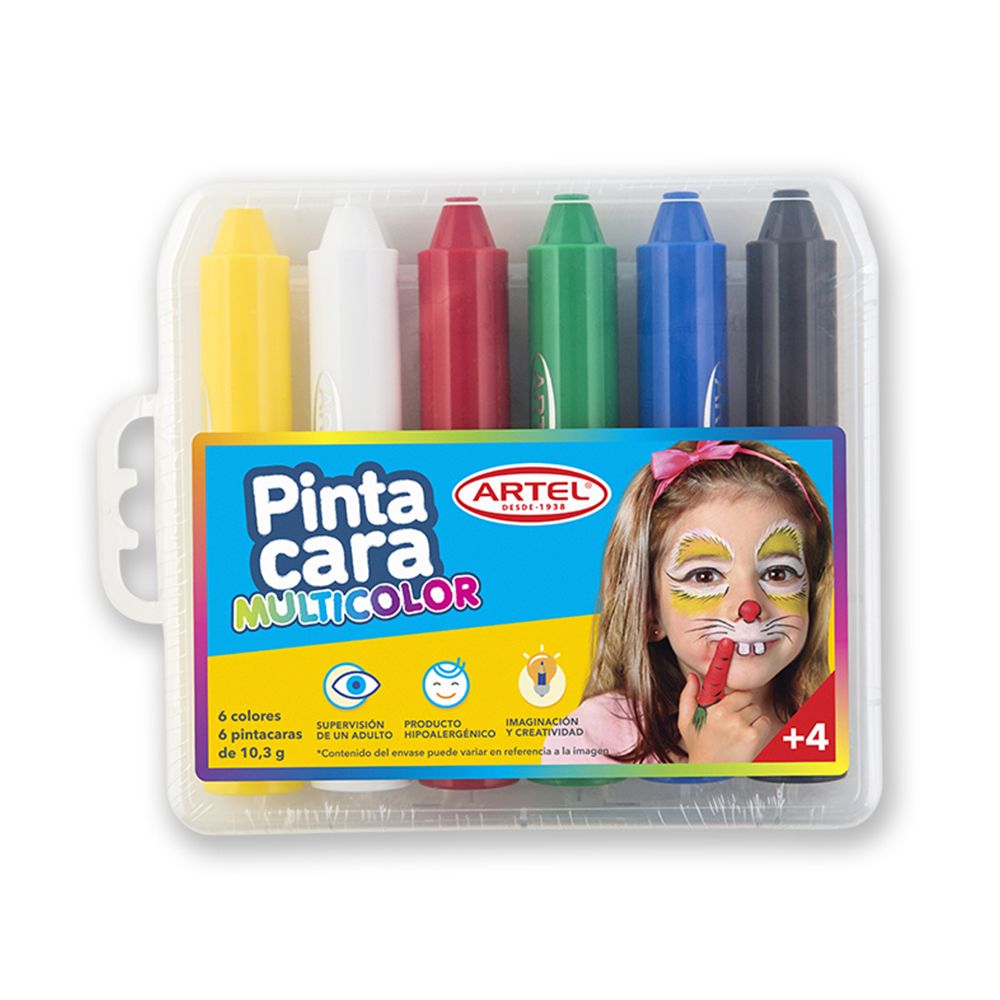 PINTA CARAS 6 COLORES ARTEL