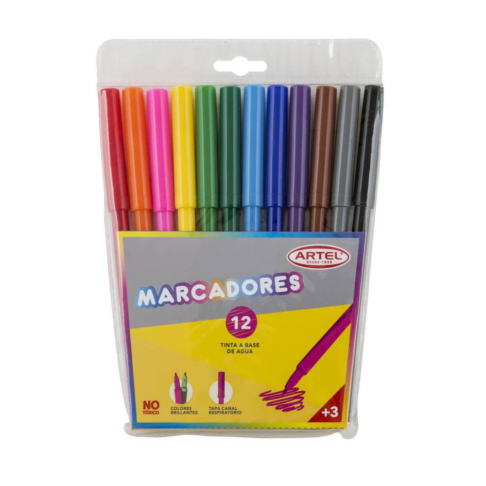 MARCADORES 12 COLORES ARTEL
