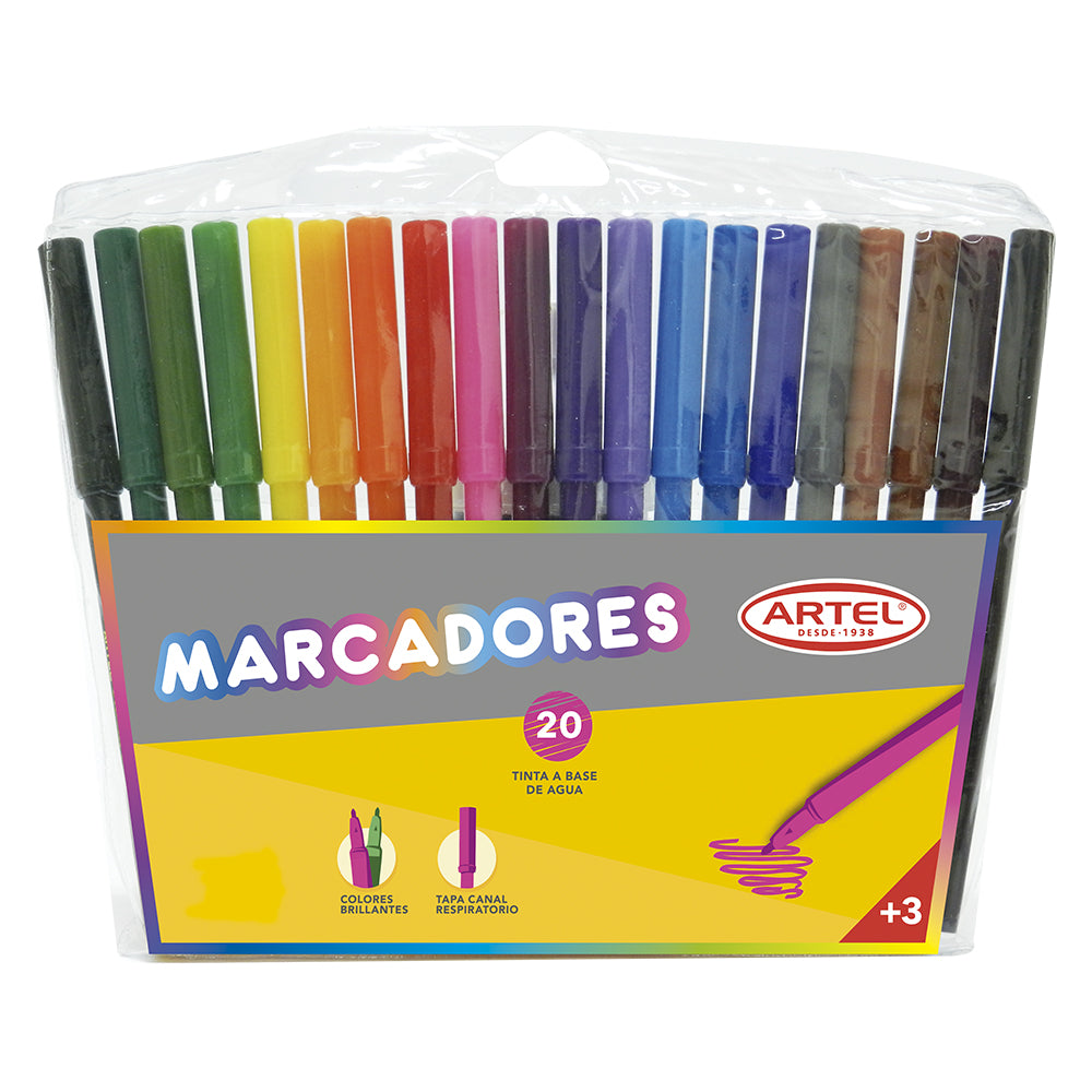 MARCADORES 20 COLORES ARTEL