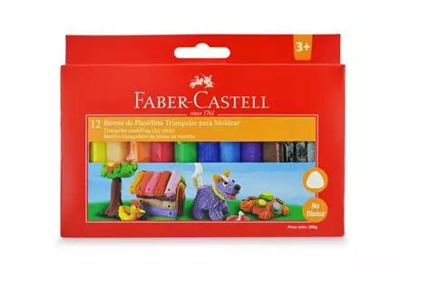 PLASTICINA 12COL FABER CASTELL