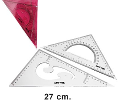 SET ESCUADRAS PLASTICAS 27CM ARTETOP