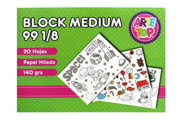 BLOCK DIBUJO MEDIO 99 1/8 ARTETOP