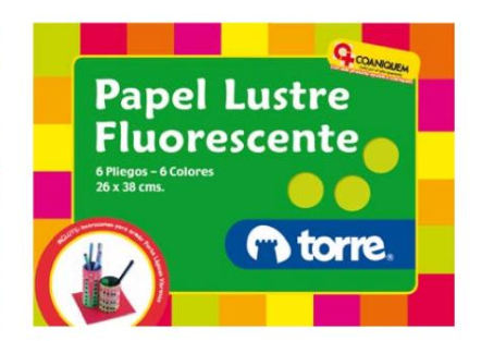 BLOCK PAPEL LUSTRE FLUOR TORRE