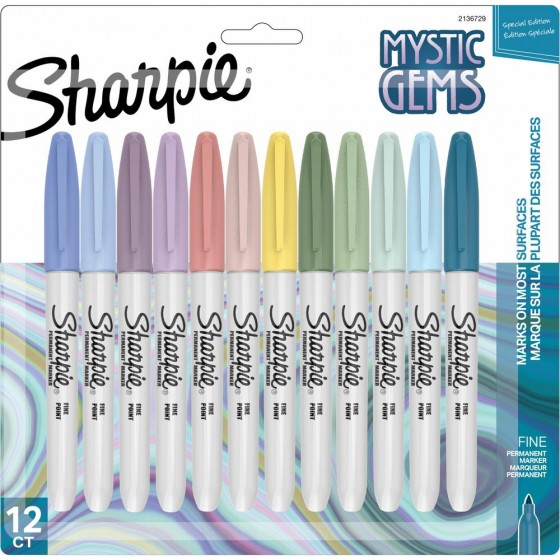 MARCADORES 12 COLORES MISTICOS SHARPIE